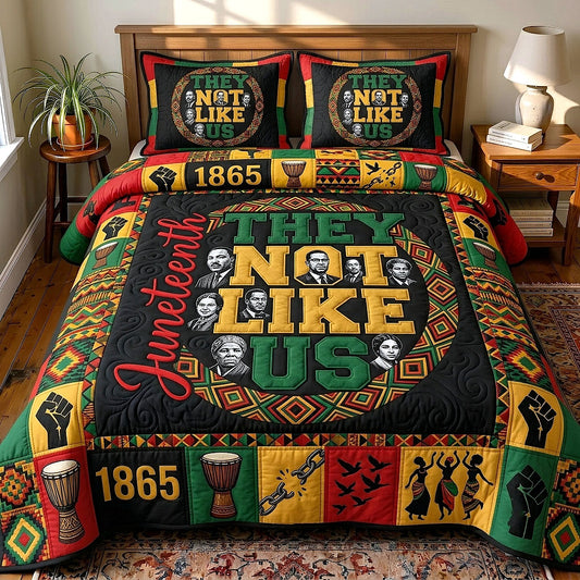 They Not Like Us 3-Piece Quilted Bedding Set GFTOTP19560