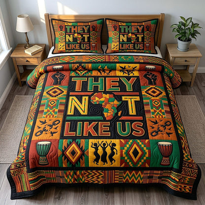 They Not Like Us 3-Piece Quilted Bedding Set GFTOTP19561