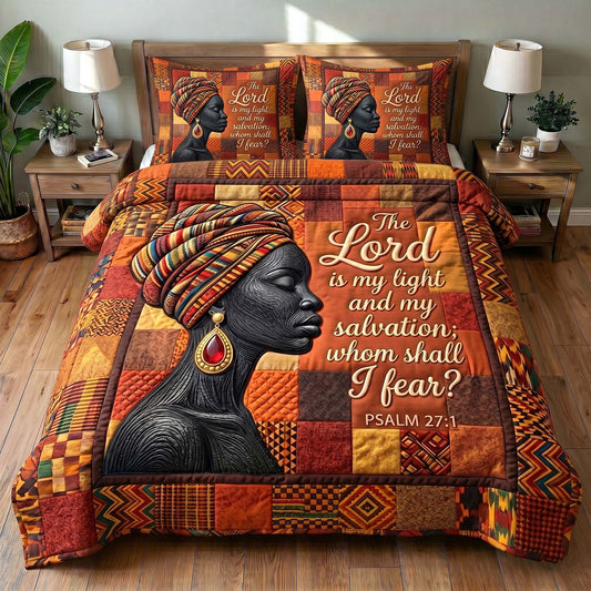 Melanin Grace 3-Piece Quilted Bedding Set GFTOTP19566