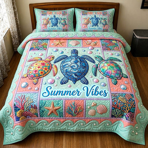 Sea Wanderer 3-Piece Quilted Bedding Set GFTOTP19631