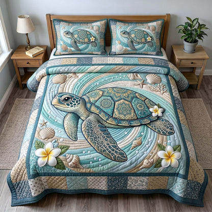 Sea Wanderer 3-Piece Quilted Bedding Set GFTOTP19632