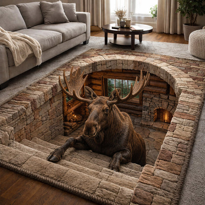 Rustic Moose Area Rug GFTOTP19645