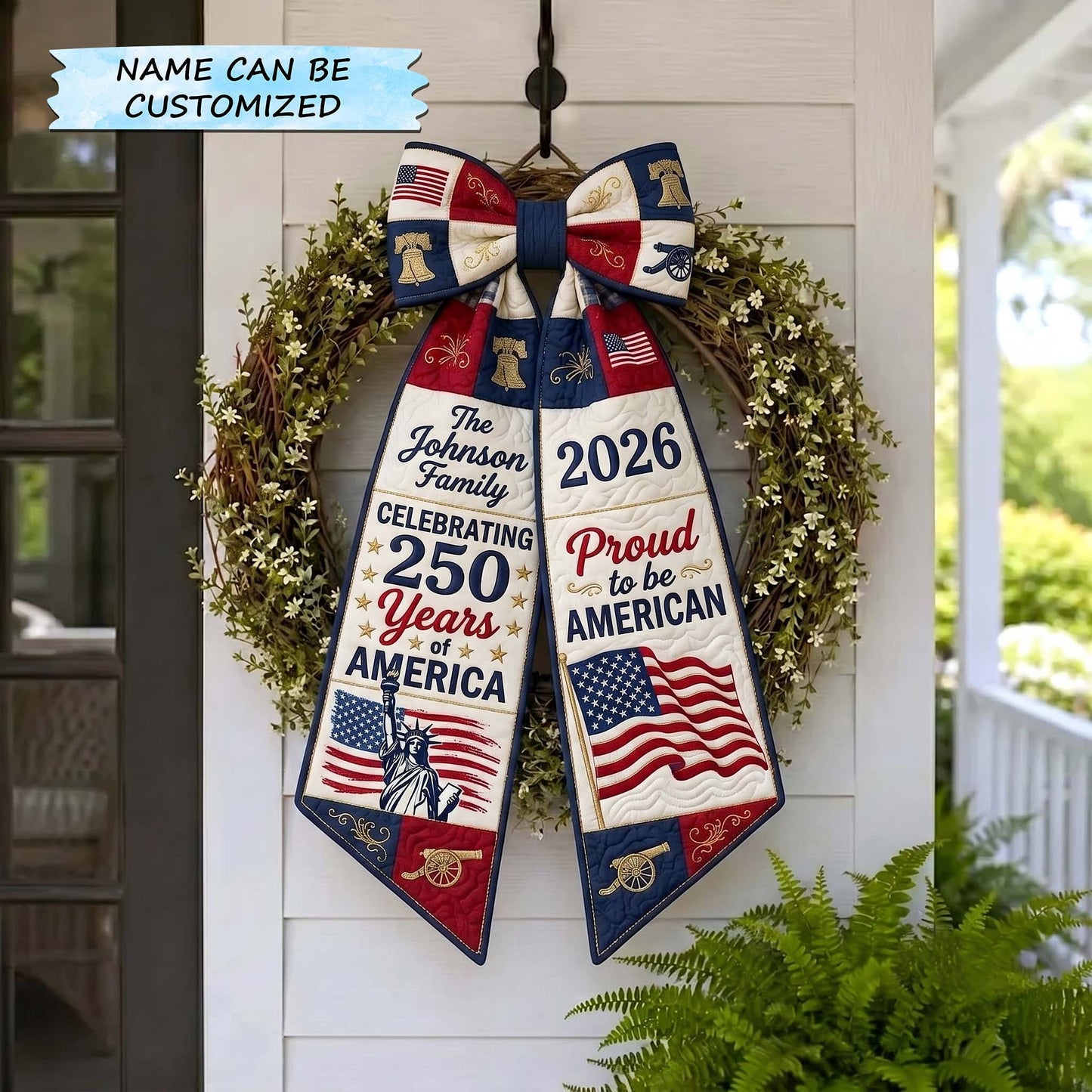 Freedom Heritage Quilted Wreath Sash QTCUZ GFTOTP19650