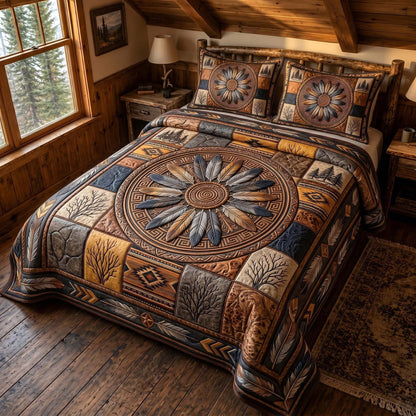 Ancestral Roots 3-Piece Quilted Bedding Set GFTOTP19710