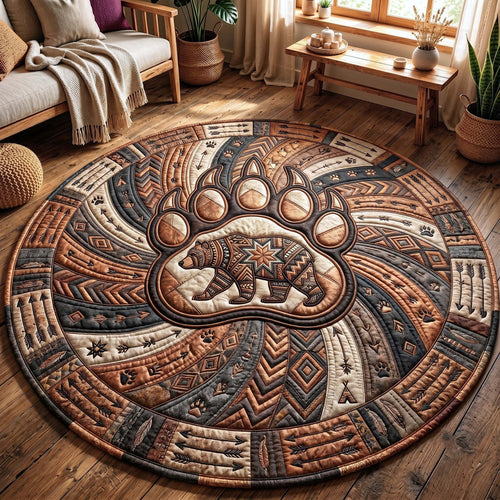 Tribal Bear Quilted Round Mat GFTOTP19713