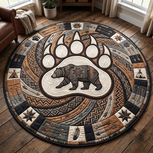 Tribal Bear Quilted Round Mat GFTOTP19714