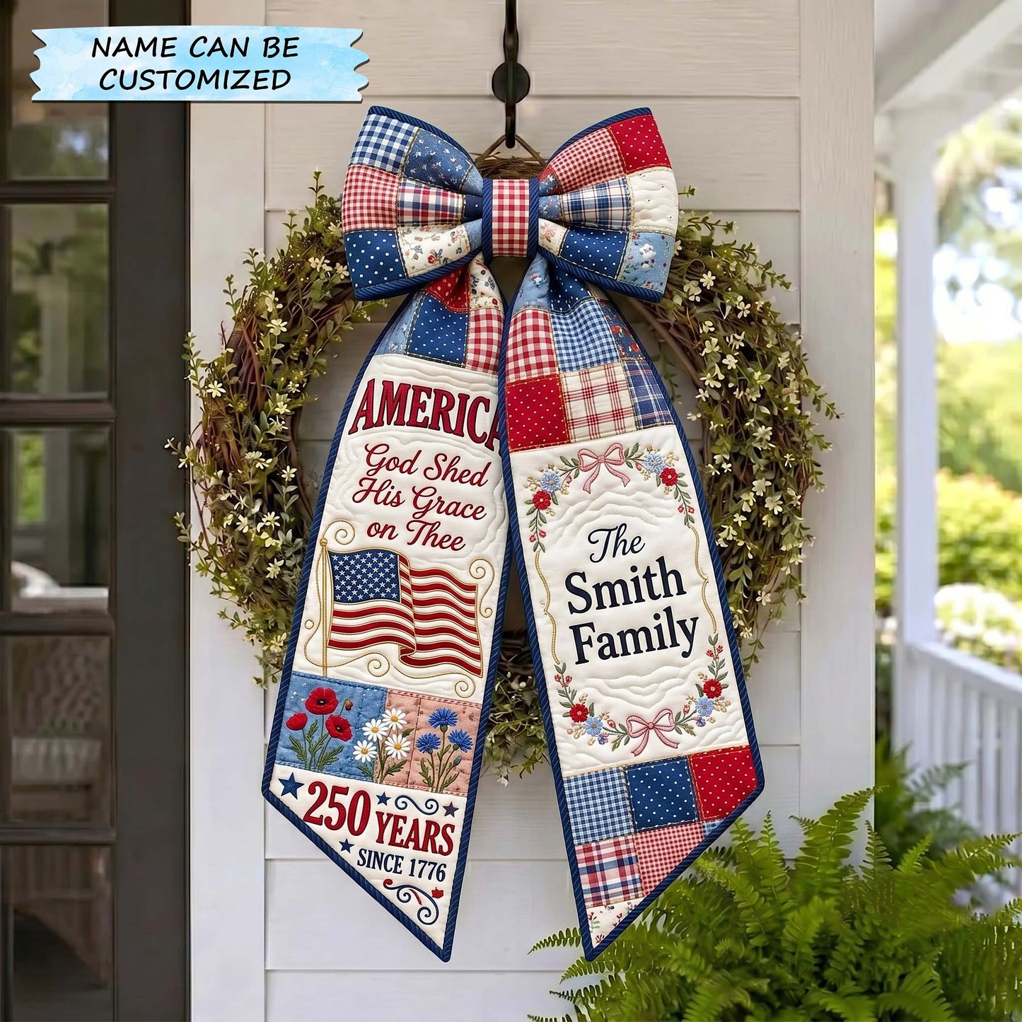 Freedom Heritage Quilted Wreath Sash QTCUZ GFTOTP19718