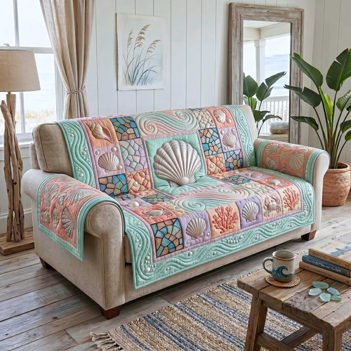 Coastal Whisper Quilted Sofa Cover GFTOTP19723