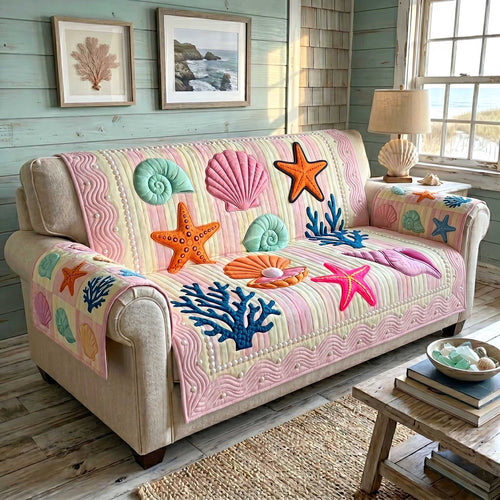 Coastal Whisper Quilted Sofa Cover GFTOTP19724
