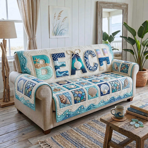 Coastal Whisper Quilted Sofa Cover GFTOTP19725