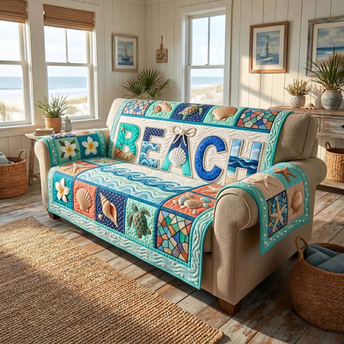 Coastal Whisper Quilted Sofa Cover GFTOTP19726