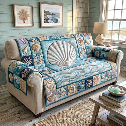 Coastal Whisper Quilted Sofa Cover GFTOTP19728