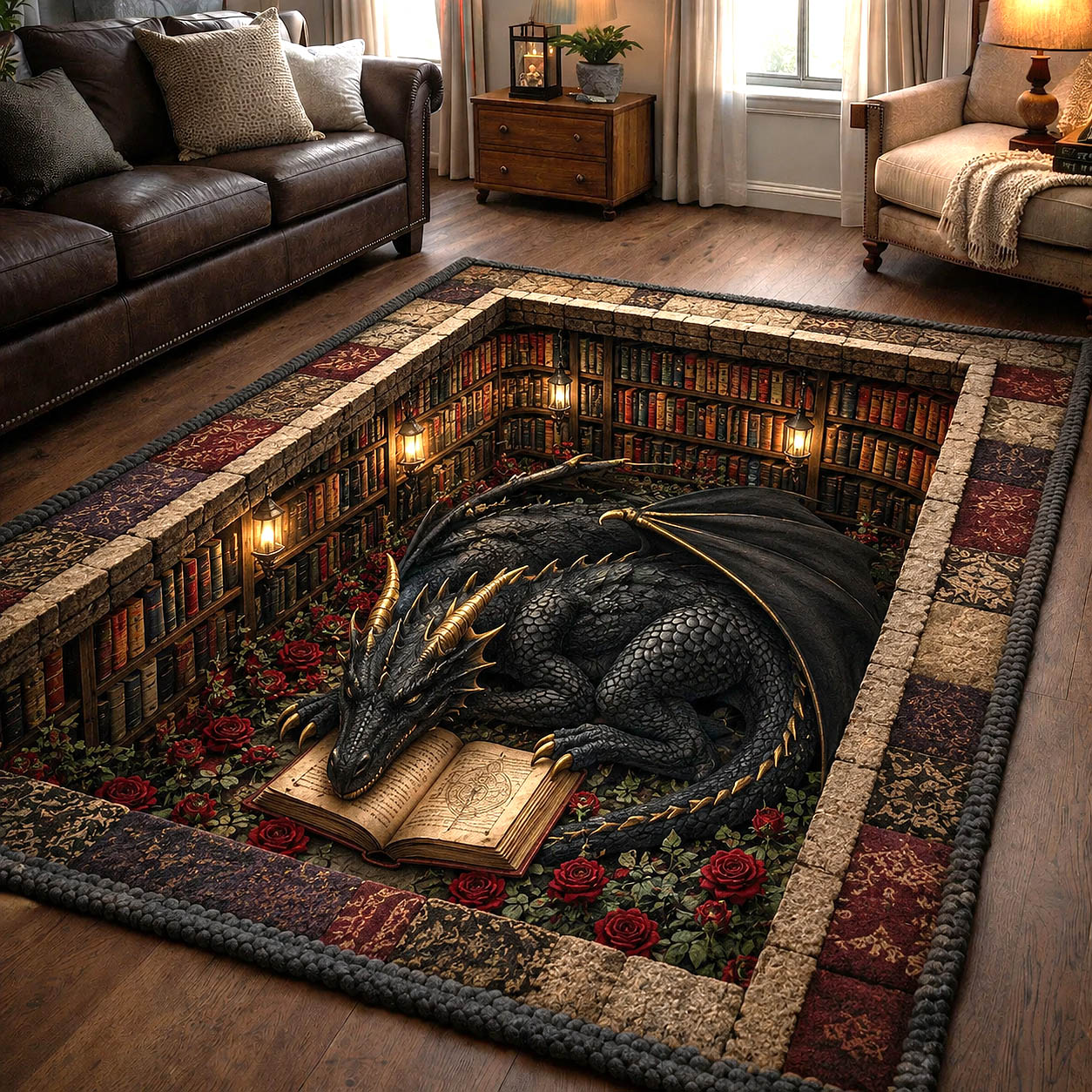 Mystic Library Guardian Area Rug GFTOTP19730