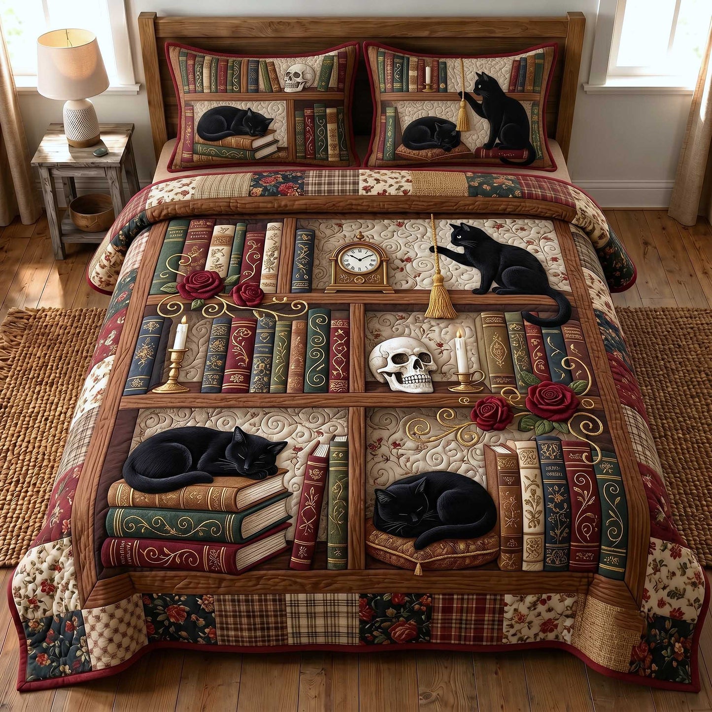 Bookish Soul 3-Piece Quilted Bedding Set GFTOTP19736