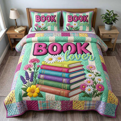 Bookish Soul 3-Piece Quilted Bedding Set GFTOTP19737