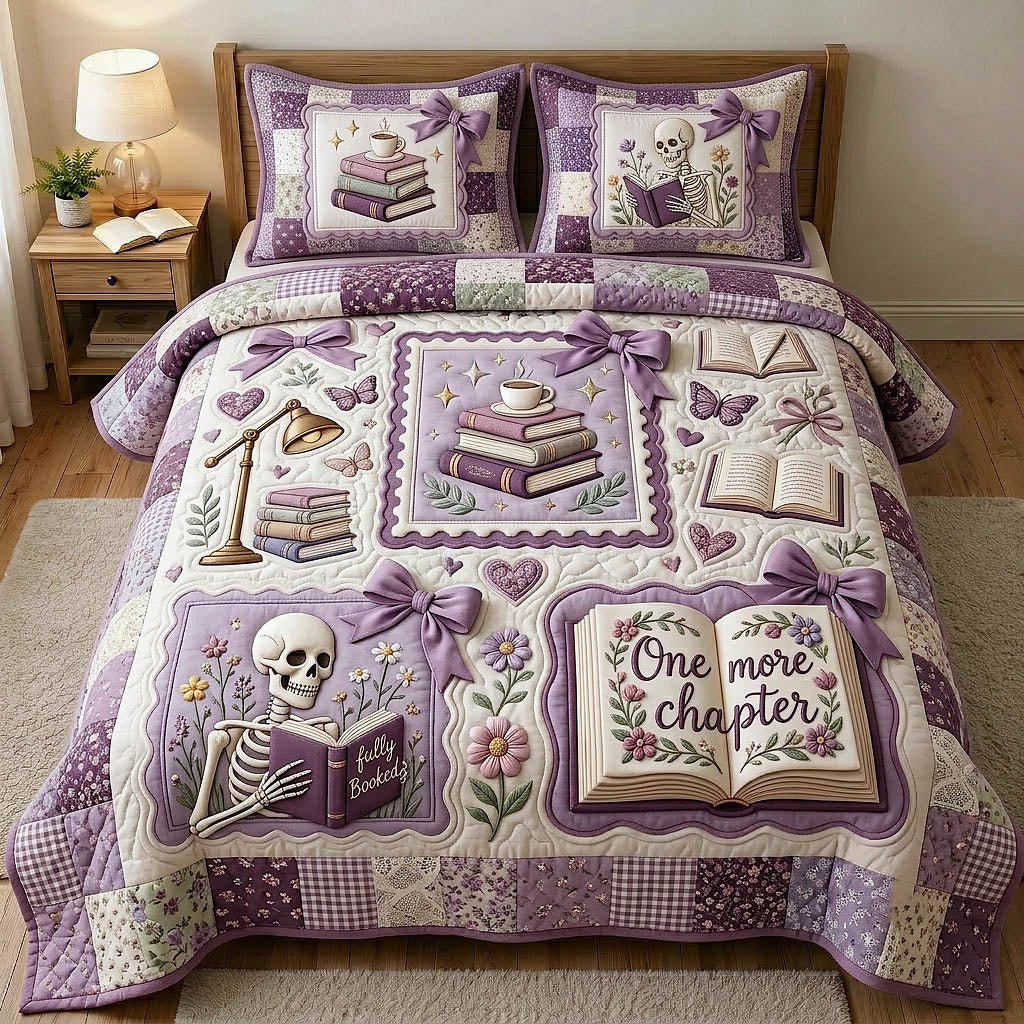 Bookish Soul 3-Piece Quilted Bedding Set GFTOTP19739