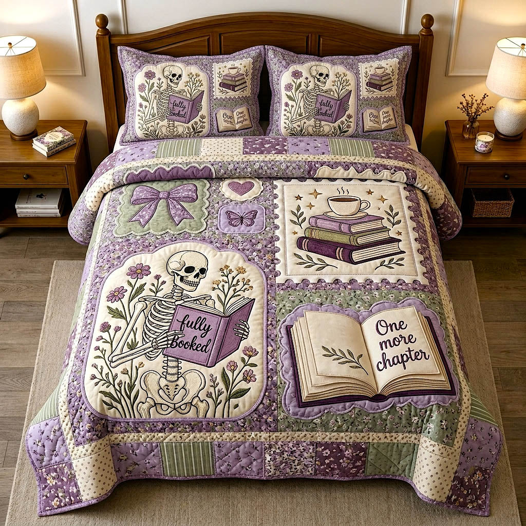 Bookish Soul 3-Piece Quilted Bedding Set GFTOTP19740