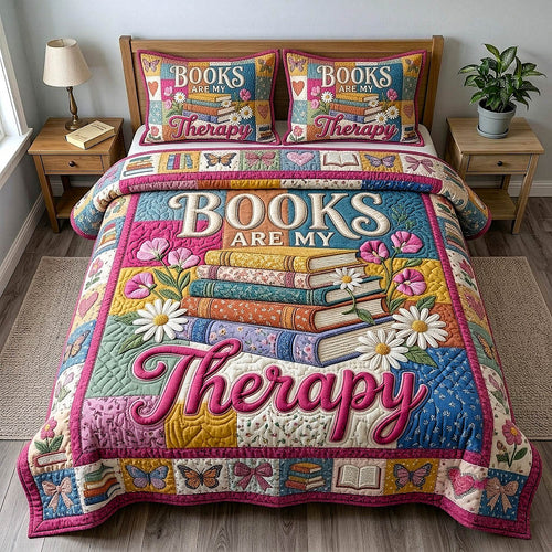 Bookish Soul 3-Piece Quilted Bedding Set GFTOTP19741