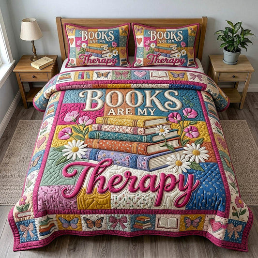 Bookish Soul 3-Piece Quilted Bedding Set GFTOTP19741