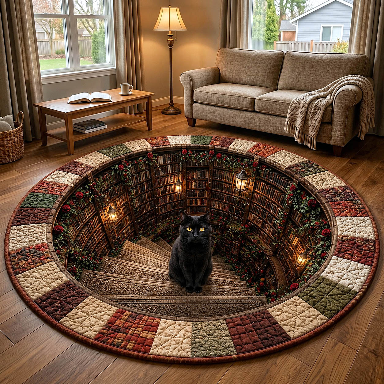Reading Companion Quilted Round Mat GFTOTP19765