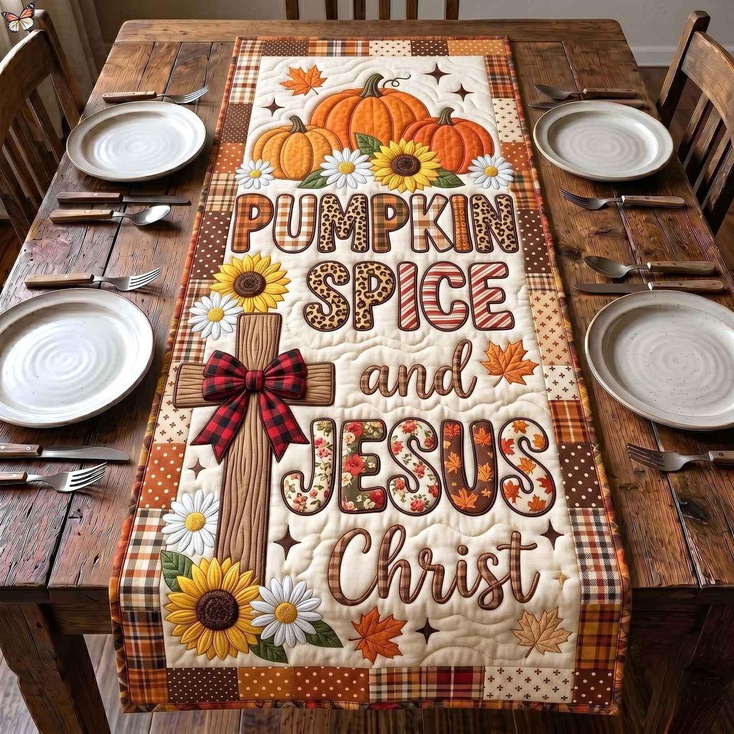 Autumn Blessings Quilted Table Runner GFTOTP19781