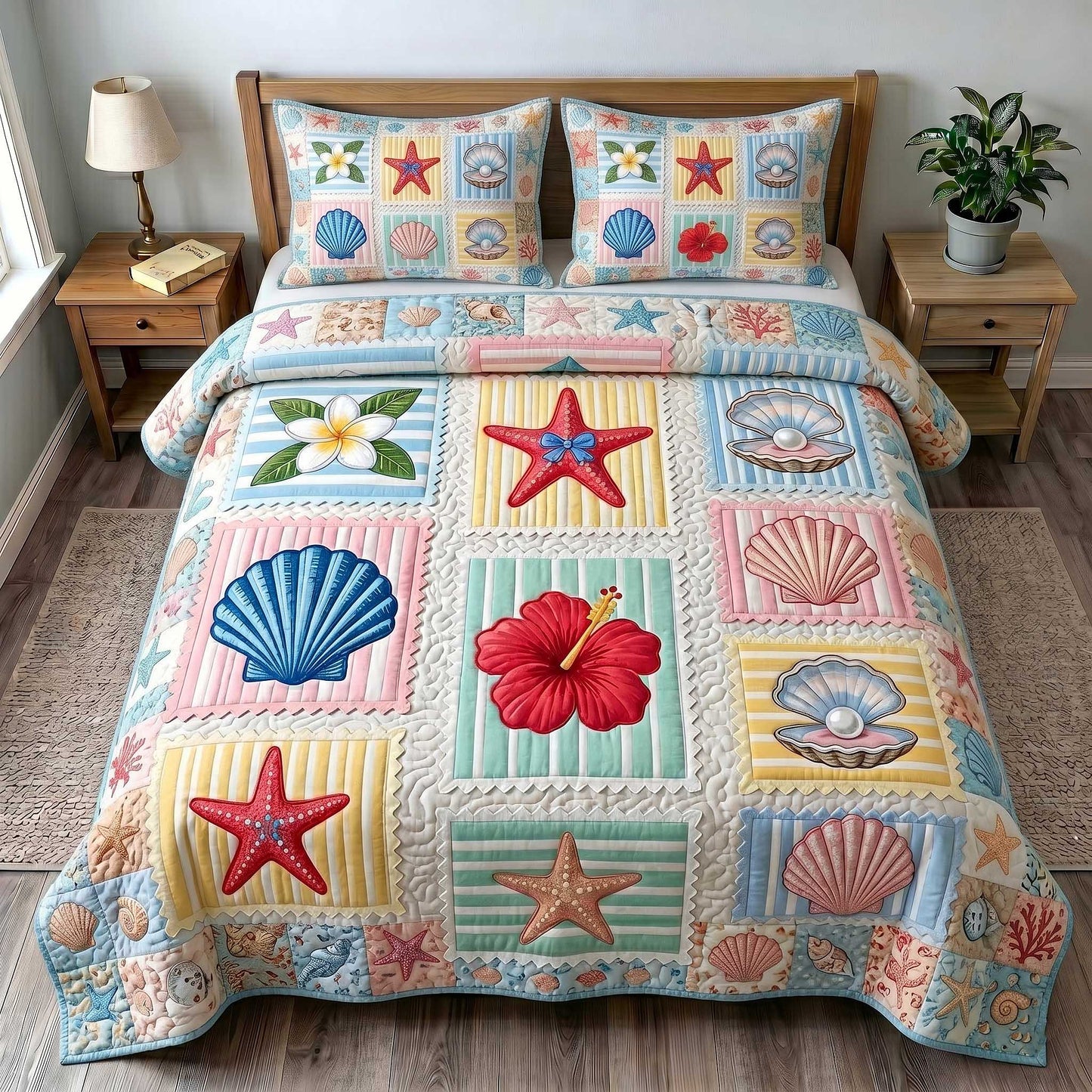 Coastal Serenity 3-Piece Quilted Bedding Set GFTOTP19817