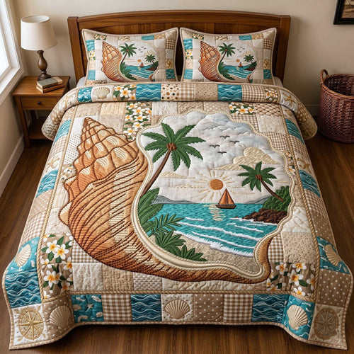 Coastal Serenity 3-Piece Quilted Bedding Set GFTOTP19819