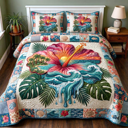 Coastal Serenity 3-Piece Quilted Bedding Set GFTOTP19820