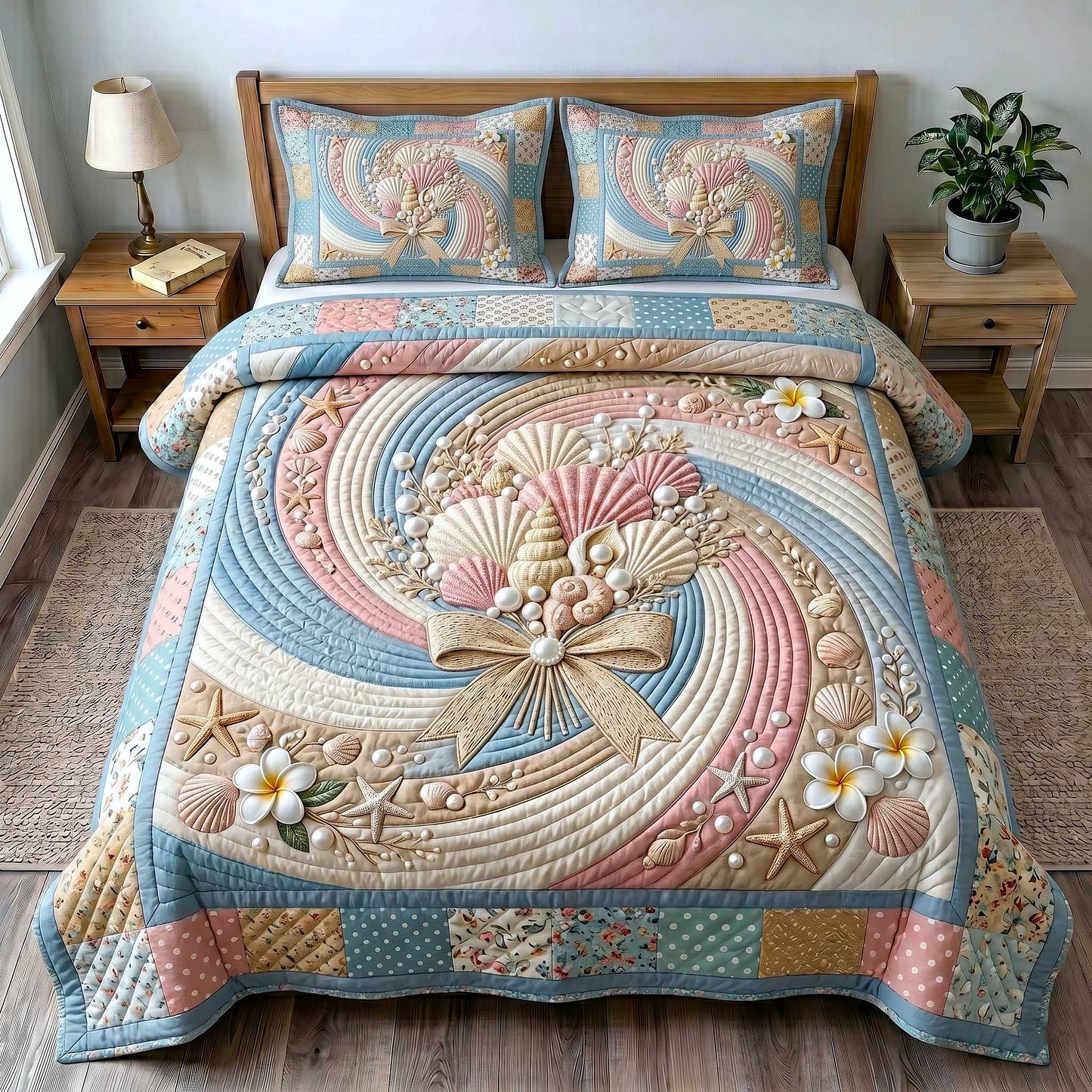 Coastal Serenity 3-Piece Quilted Bedding Set GFTOTP19821