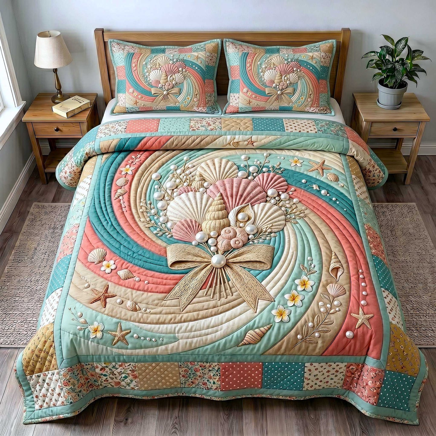 Coastal Serenity 3-Piece Quilted Bedding Set GFTOTP19822