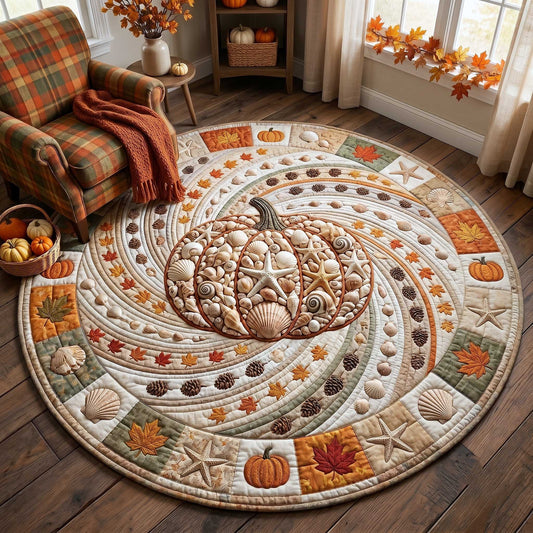 Coastal Pumpkin Quilted Round Mat GFTOTP19846