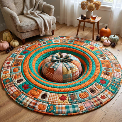 Pumpkin Season Quilted Round Mat GFTOTP19848