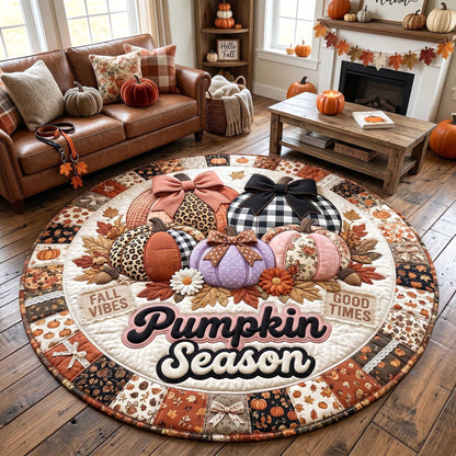 Pumpkin Season Quilted Round Mat GFTOTP19850
