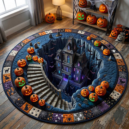 Spooky Village Quilted Round Mat GFTOTP19903