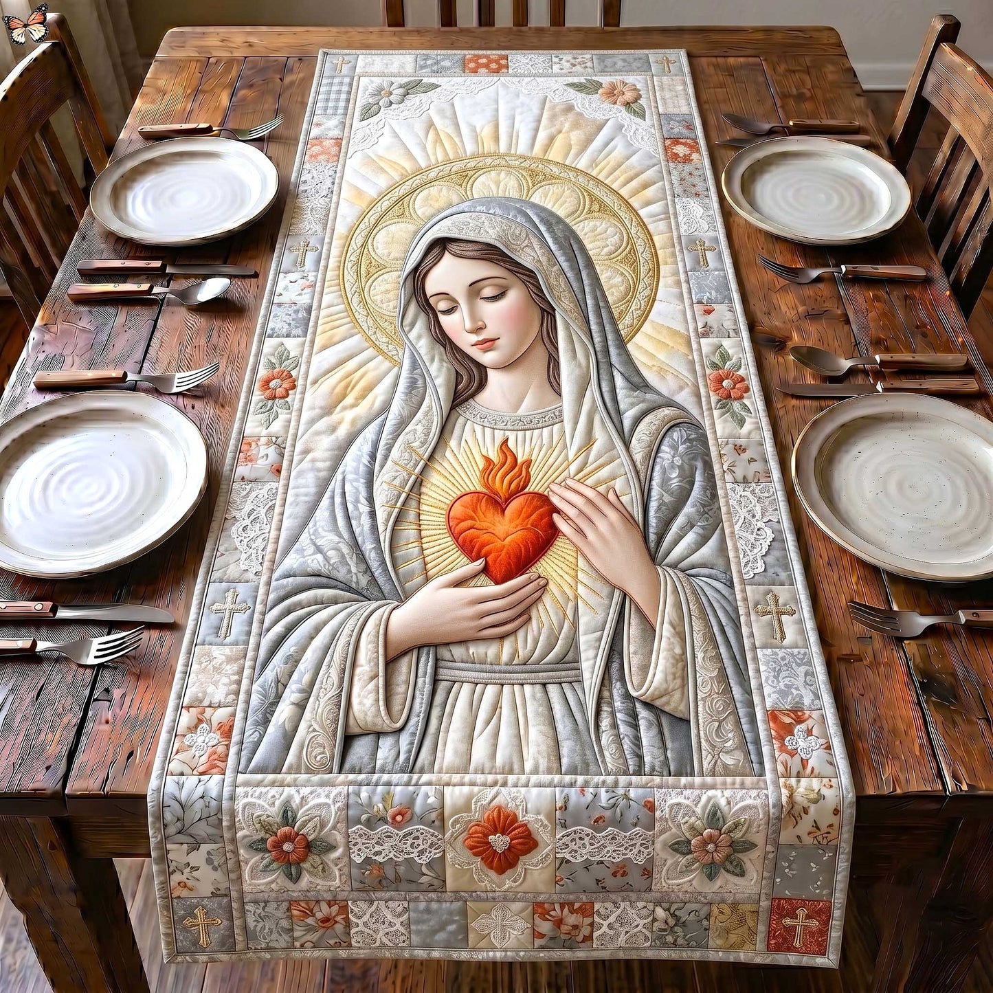 Holy Mary Quilted Table Runner GFTOTP19911
