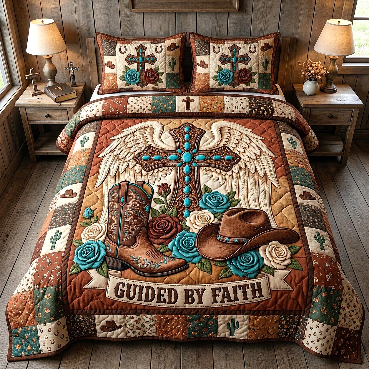 Western Grace 3-Piece Quilted Bedding Set GFTOTP19917
