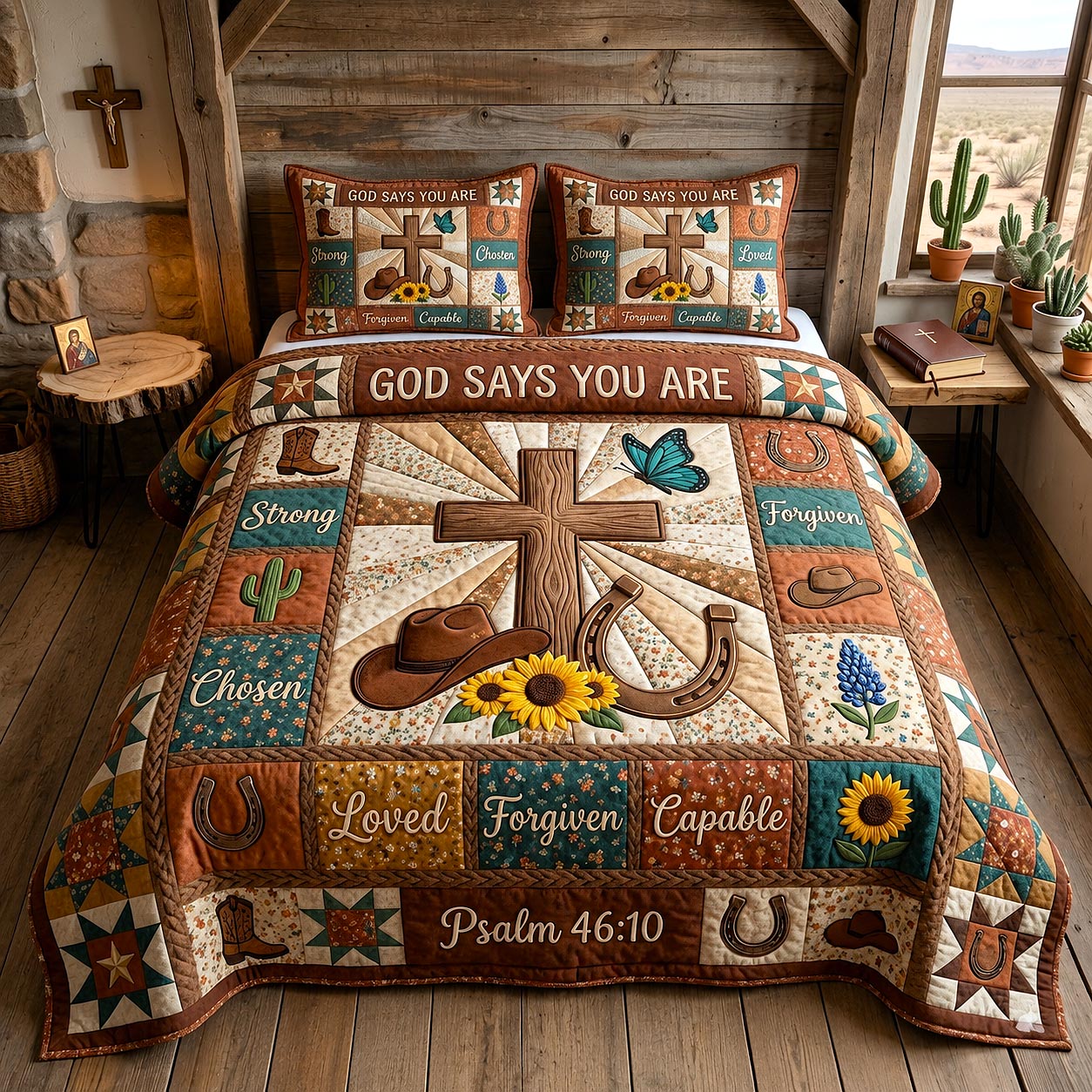 Western Grace 3-Piece Quilted Bedding Set GFTOTP19918