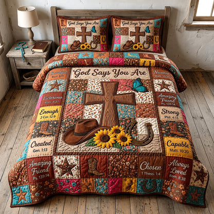 Western Grace 3-Piece Quilted Bedding Set GFTOTP19919