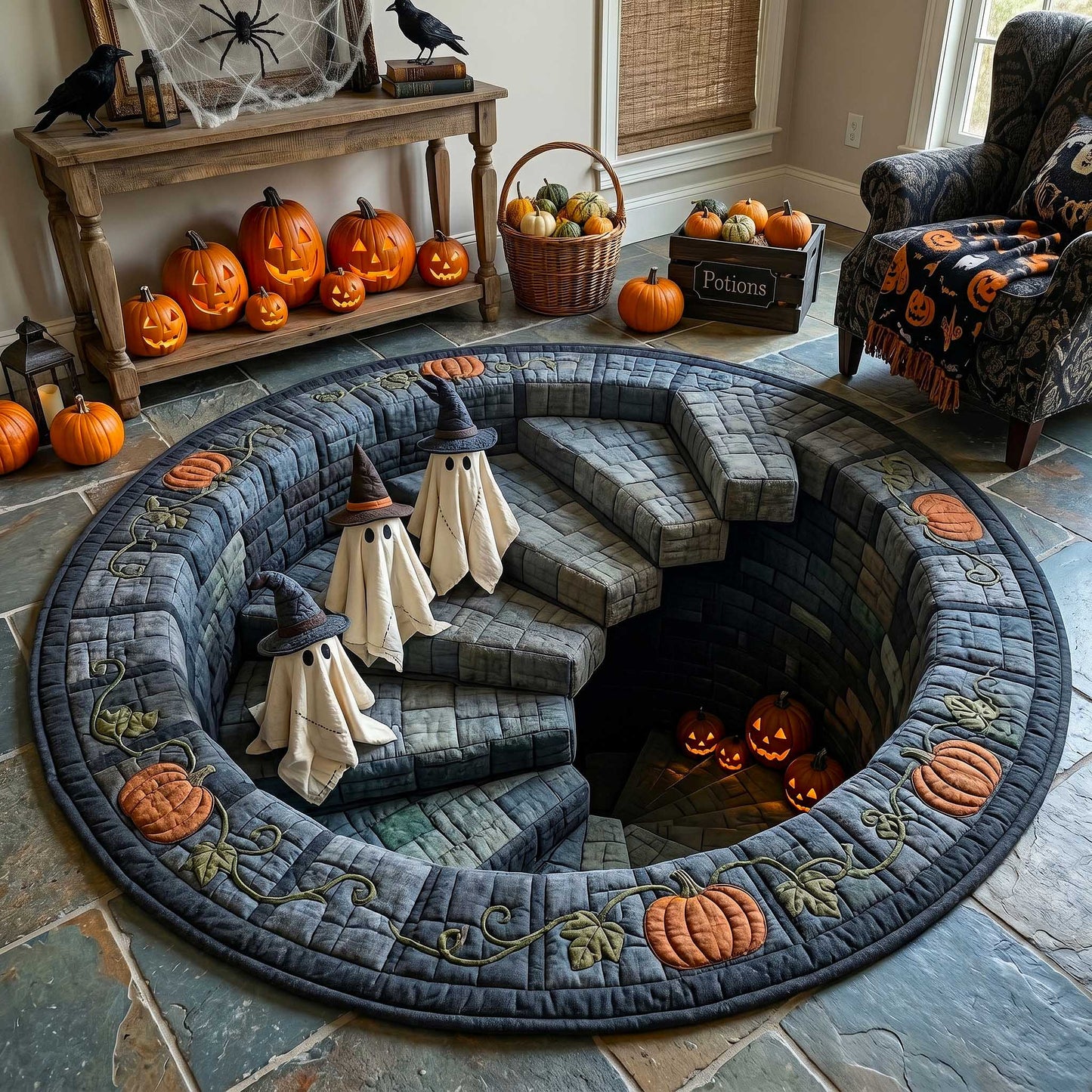 Wicked Spirits Quilted Round Mat GFTOTP19954