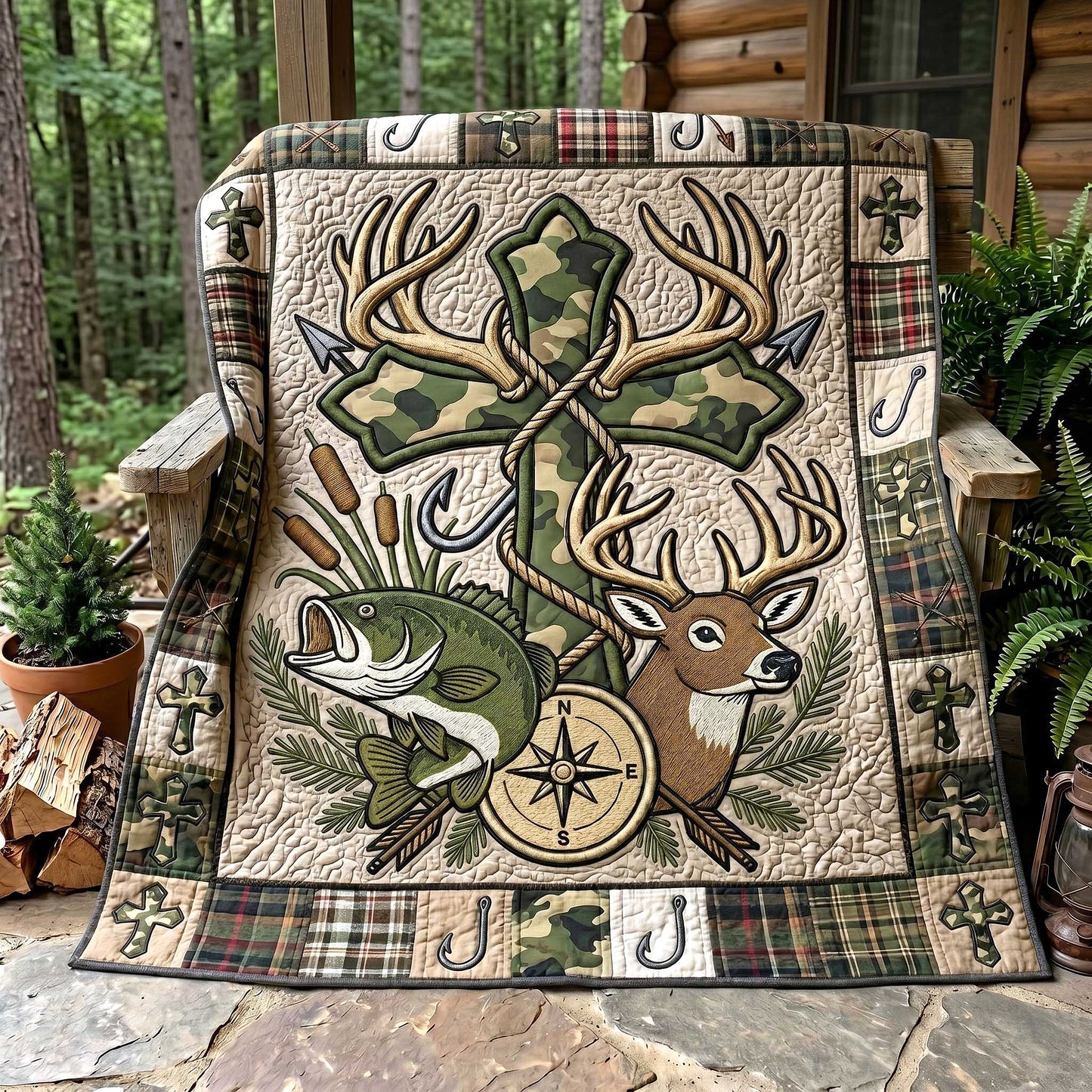 Graceful Wilderness Quilted Blanket GFTOTP19955