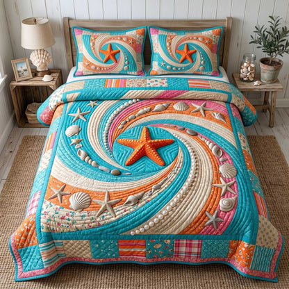 Ocean Whirl 3-Piece Quilted Bedding Set GFTOTP19981