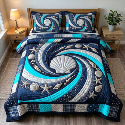 Ocean Whirl 3-Piece Quilted Bedding Set GFTOTP19982