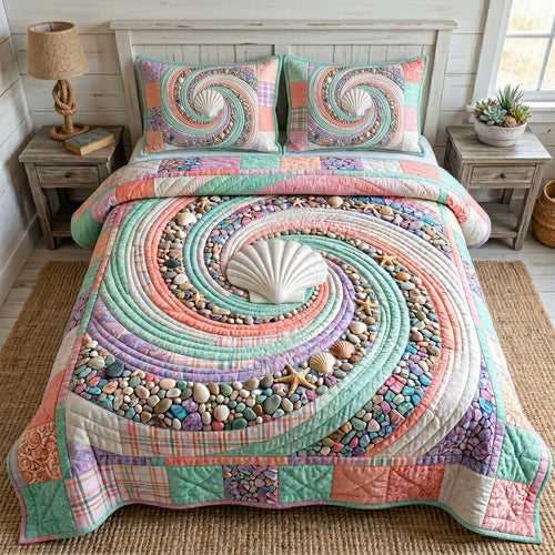 Ocean Whirl 3-Piece Quilted Bedding Set GFTOTP19984