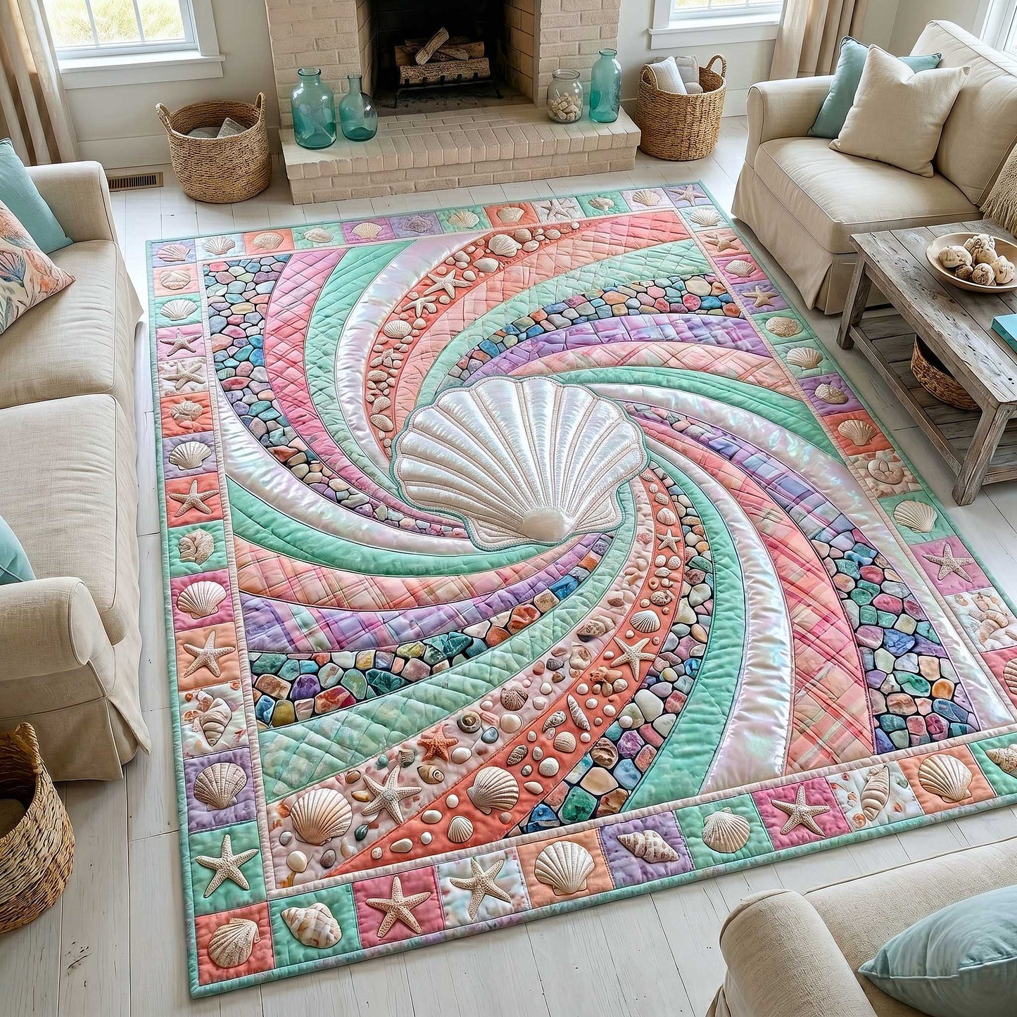 Ocean Whirl Area Rug GFTOTP20021
