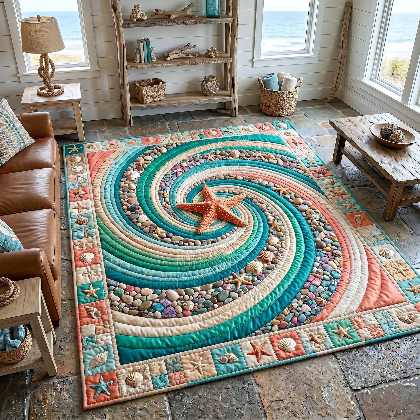 Ocean Whirl Area Rug GFTOTP20023