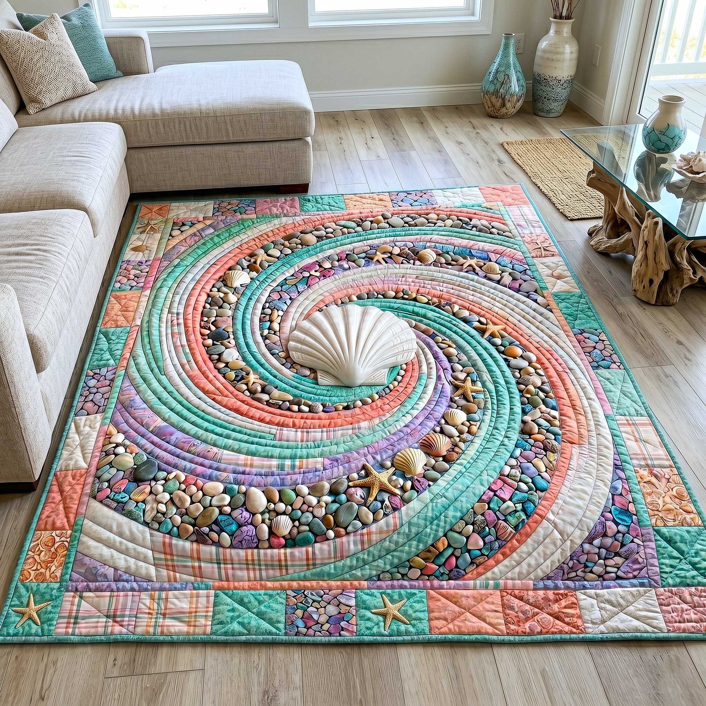 Ocean Whirl Area Rug GFTOTP20024
