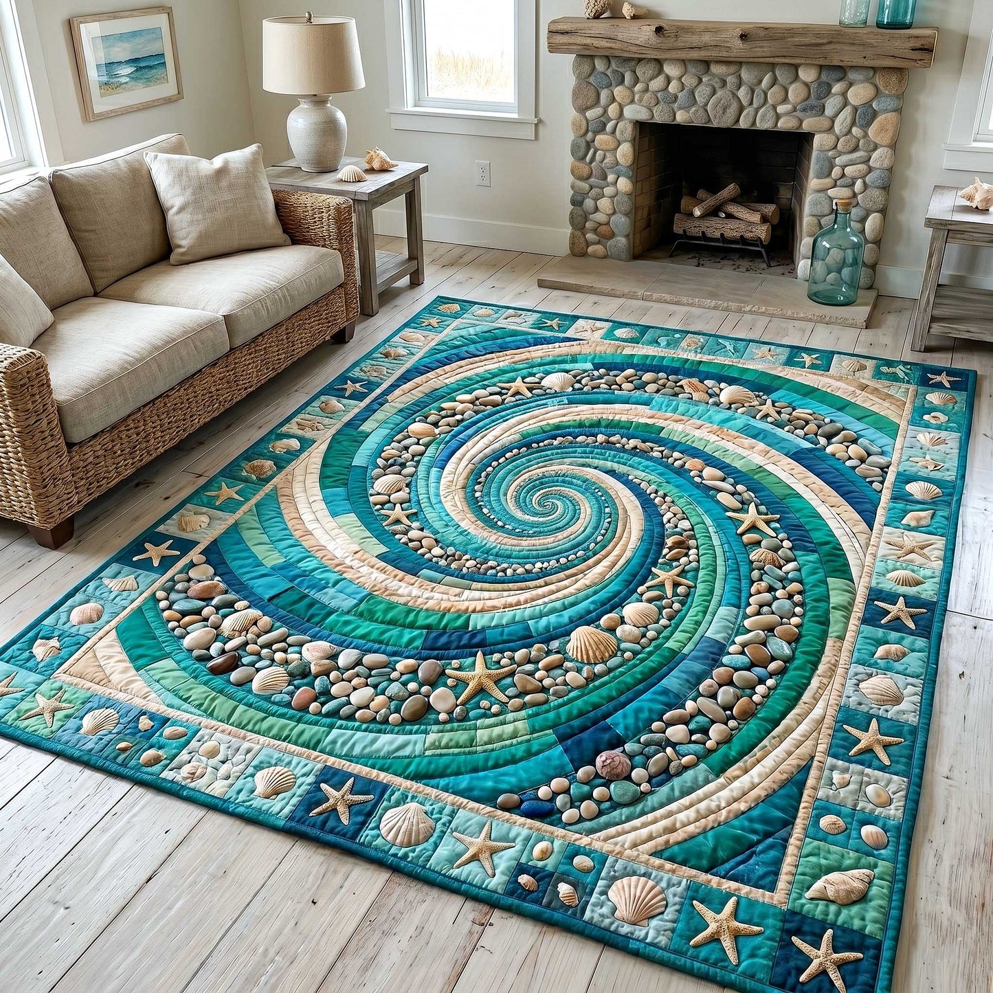 Ocean Whirl Area Rug GFTOTP20025