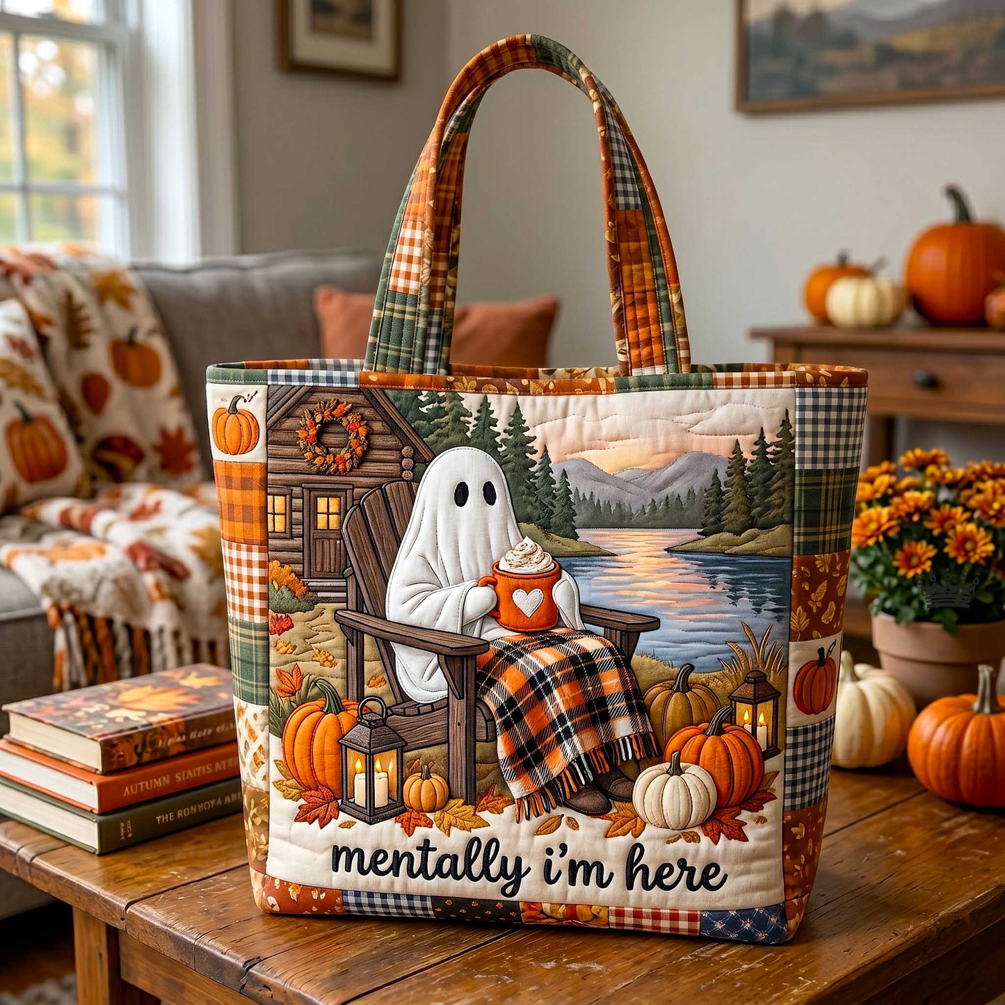 Autumn Boo Quilted Tote Bag GFTOTP20043