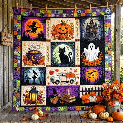Spooky Season Patchwork Quilted Blanket GFTOTP20057