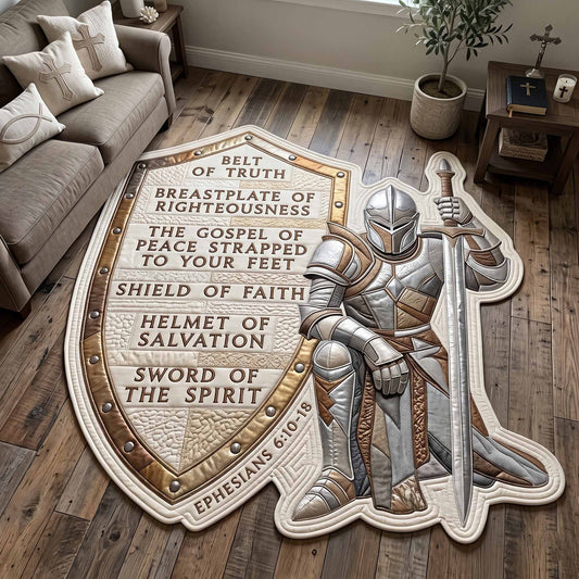 Full Armor Of God Custom Shape Area Rug GFTOTP20076